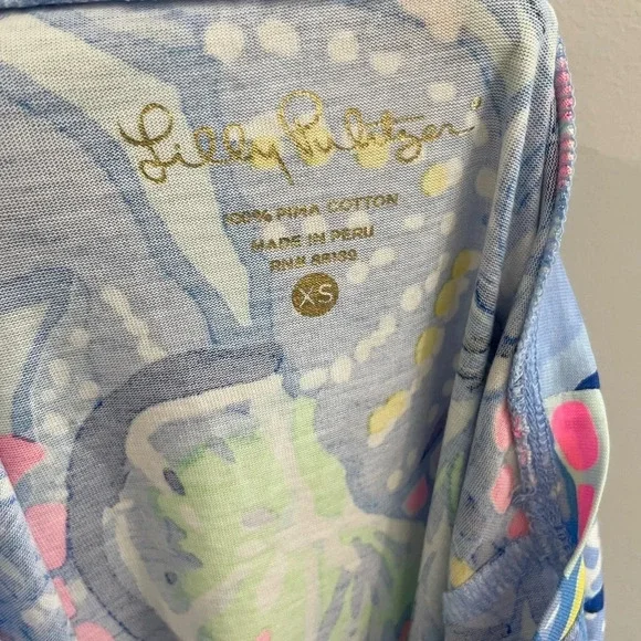 Lilly Pulitzer Women’s Size XS Pinch Pinch Print Preston Dress 100% Pima Cotton - Picture 7 of 7